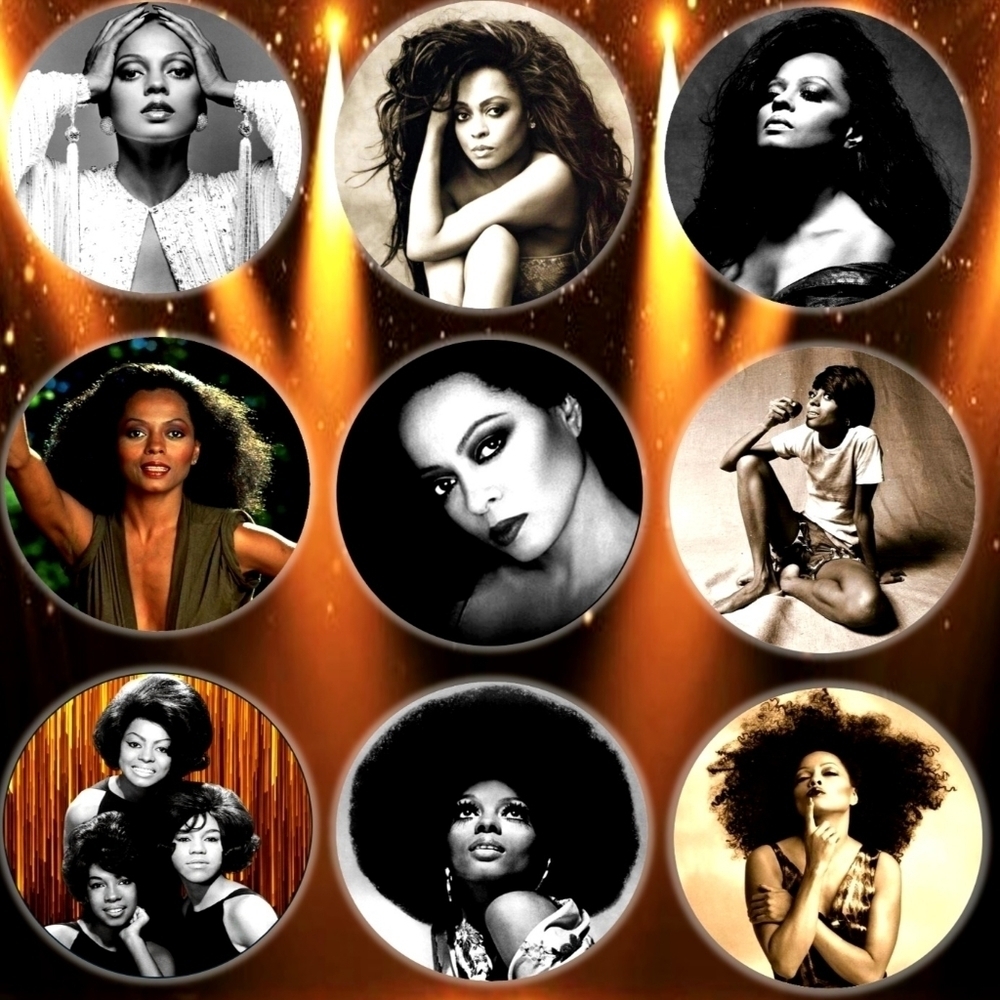 Diana Ross Button Pin Set The Supremes
